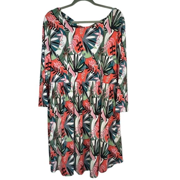 NWT Pullover Tropical Print Haute Destination Dress Size 2XL Stretchy Packable - Picture 15 of 15